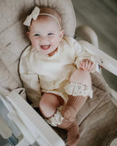 Boho  Baby Girls Linen Romper.